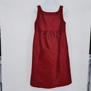 Mimi Maternity 100% Silk Metallic Burgundy Evening Dress Size Large